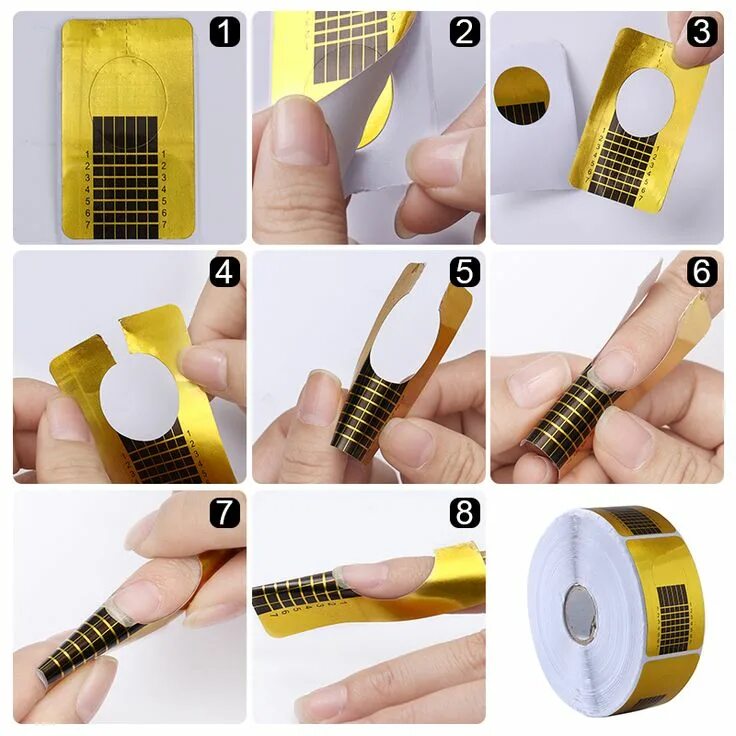 Нижние формы для наращивания фото 1 Pc Transparent Nail Form Shelf Holder 500pcs Nail Form Acrylic UV Gel Tips Ext
