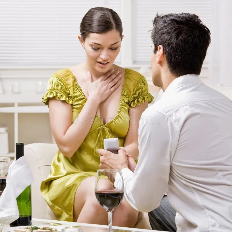 Нижний муж фото Man on Bended Knee Offering an Engagement Ring To His Partner Stock Image - Imag