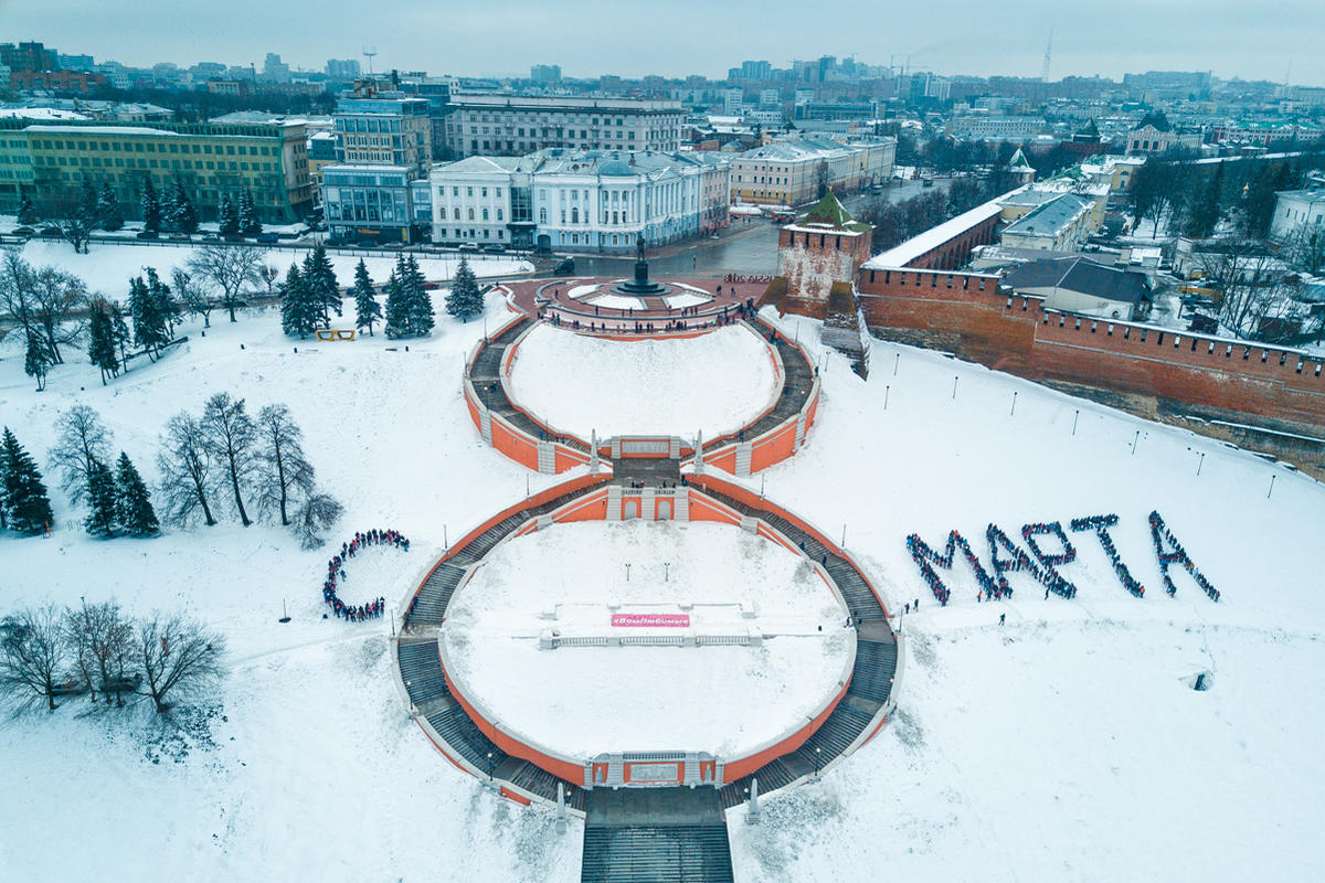 Нижний новгород март фото Живую открытку получили нижегородские женщины на 8 марта - МК Нижний Новгород