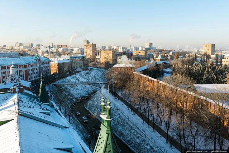 Нижний новгород нижегородский район фото Зимний Нижний Новгород Город, Соборы, Памятники