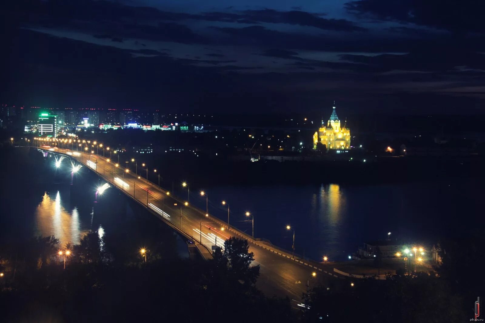 Нижний новгород ночью фото Доброго субботнего вечера! Пикабу