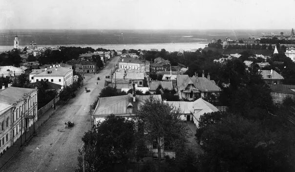 Нижний новгород старинные фото #СтарыйНижний Nizhny Novgorod, Ilyinskaya Street from the bell tower of the Asce