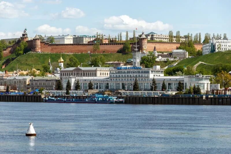 Нижний новгород в воде фото Panorama of the Hills Part of Nizhny Novgorod in the Summer Weekend Stock Image 