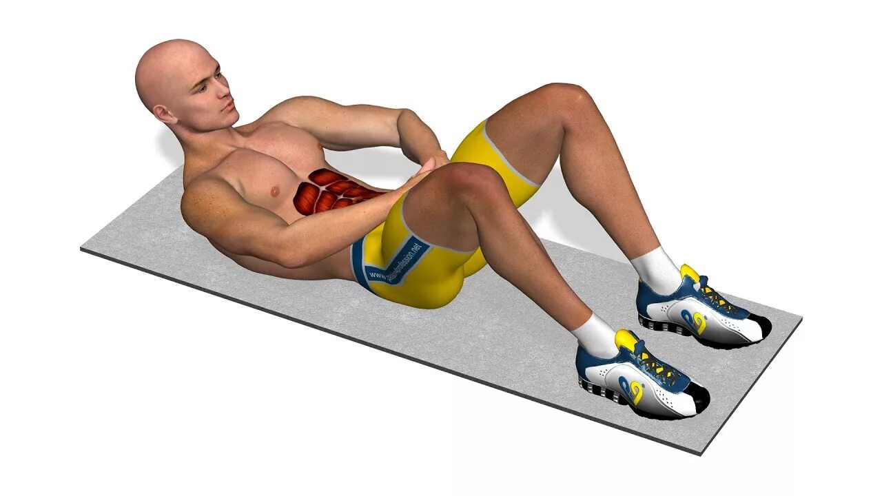 Нижний пресс фото Ejercicios abdominales: abdominales empujando con las manos - YouTube