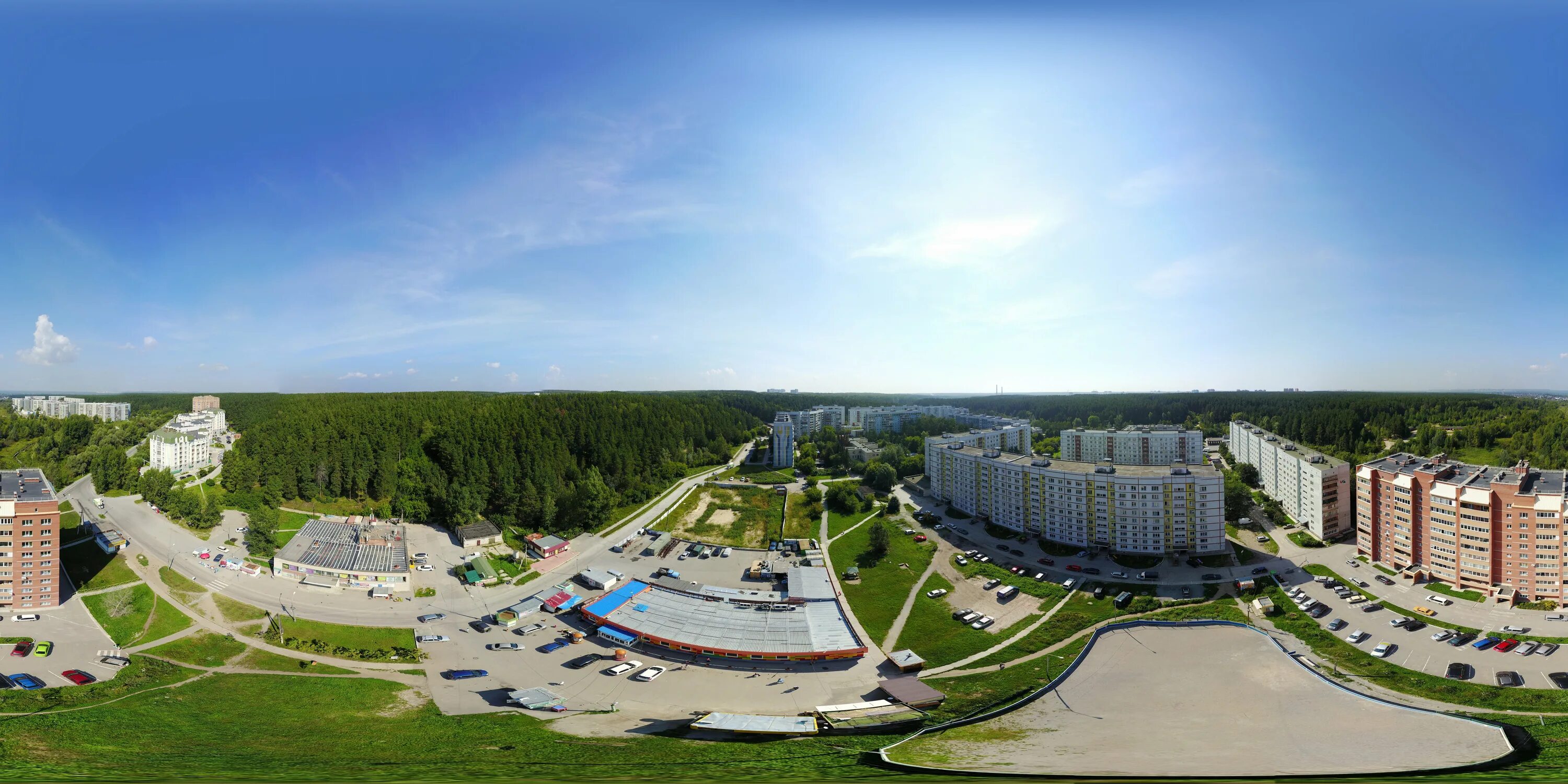 Нижняя ельцовка новосибирск фото Новосибирск, Нижняя Ельцовка - Панорама с высоты птичьего полета, съемка с квадр