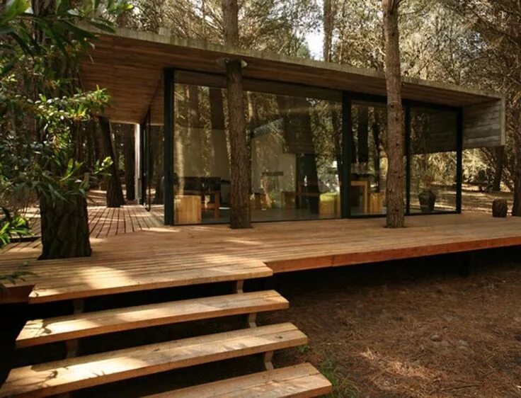Нижняя терраса фото Katrina cottage photo gallery Villino moderno, Design case moderne, Casa foresta