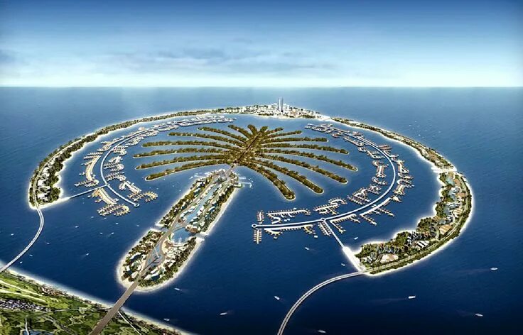 Остров в виде пальмы фото Palm islands, Palm island dubai, Dubai travel