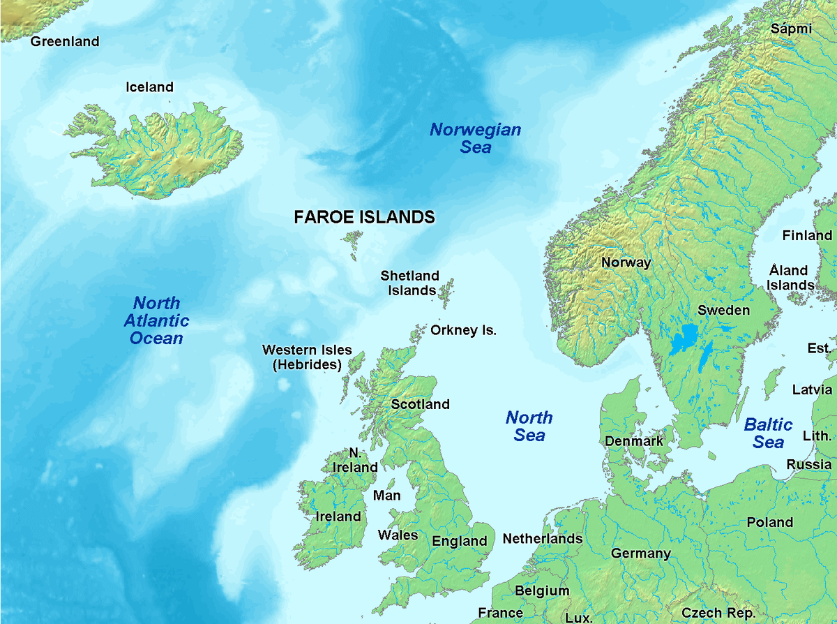 Острова европы фото на карте Файл:Map of faroe islands in europe - english caption.png - Википедия