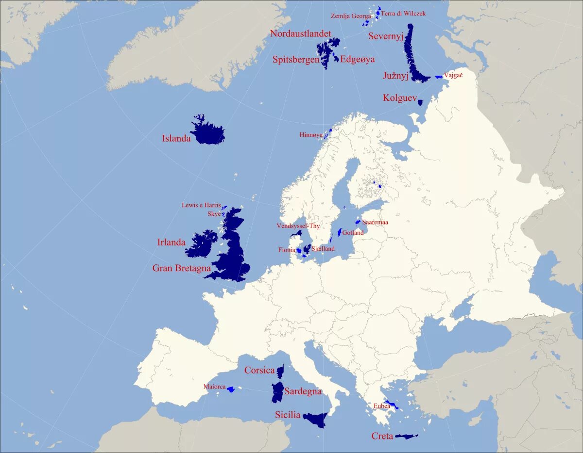 Острова европы фото на карте Datei:Europe islands.svg - Wikipedia
