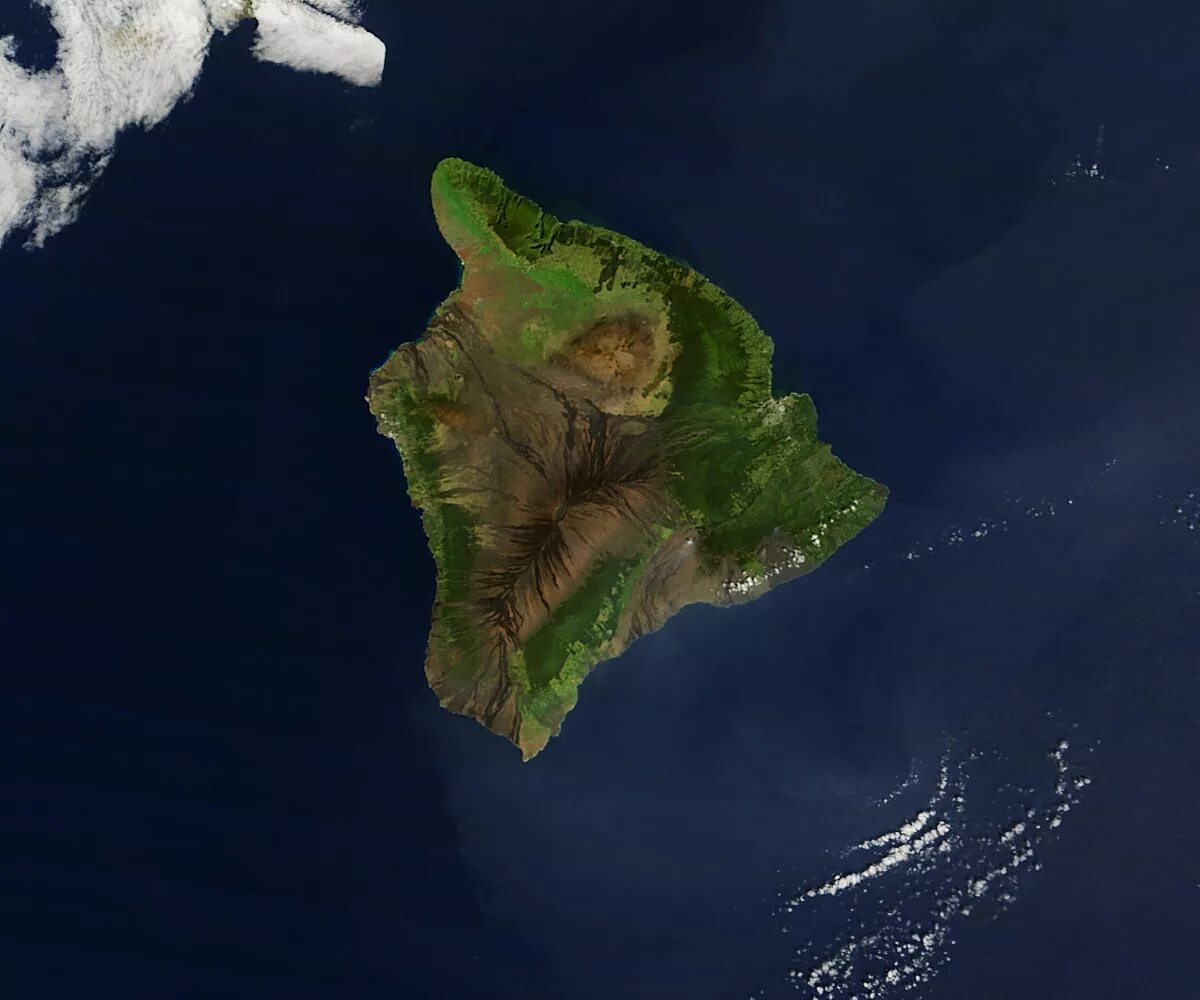 Острова со спутника фото Hawaii