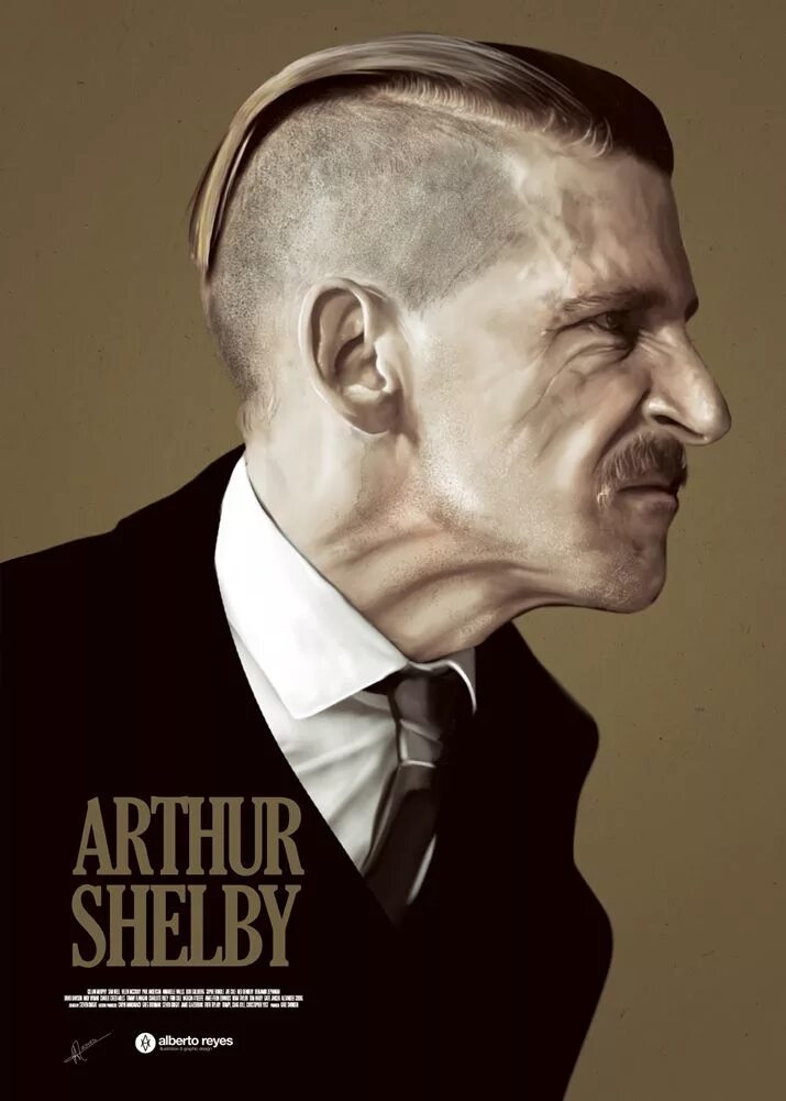 Острые козырьки прически ARTHUR SHELBY - Peaky Blinders Poster Series Cabelo masculino, Fotos iradas e Sé