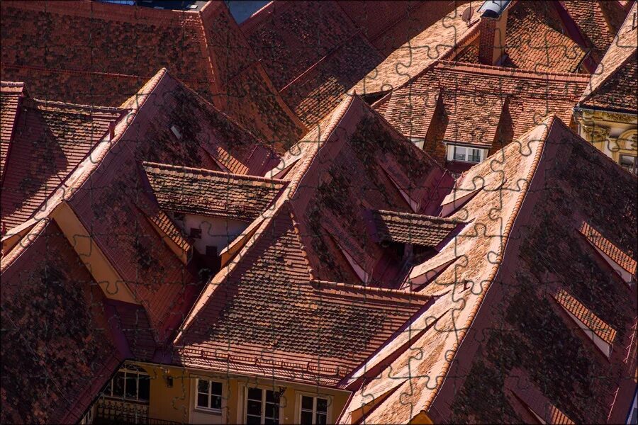 Острые крыши фото Магнитный пазл 27x18см."Крыши, крыша, опоясывающий лишай" на холодильник - купит