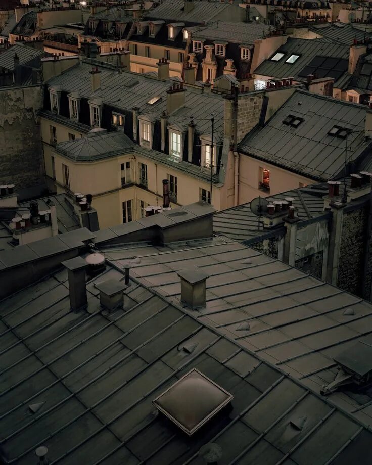 Острые крыши фото 4x5 Large Format Rooftop Photos of Paris at Night Paris rooftops, Paris at night