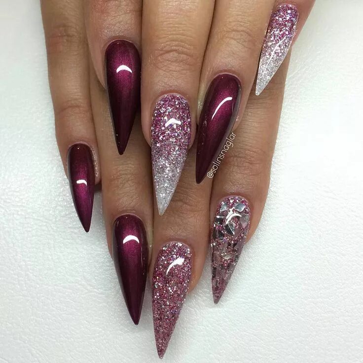 Острые ногти фото Swan Nails on Instagram: "@Regrann from @solinsnaglar ✨ Swan Nails page is dedic