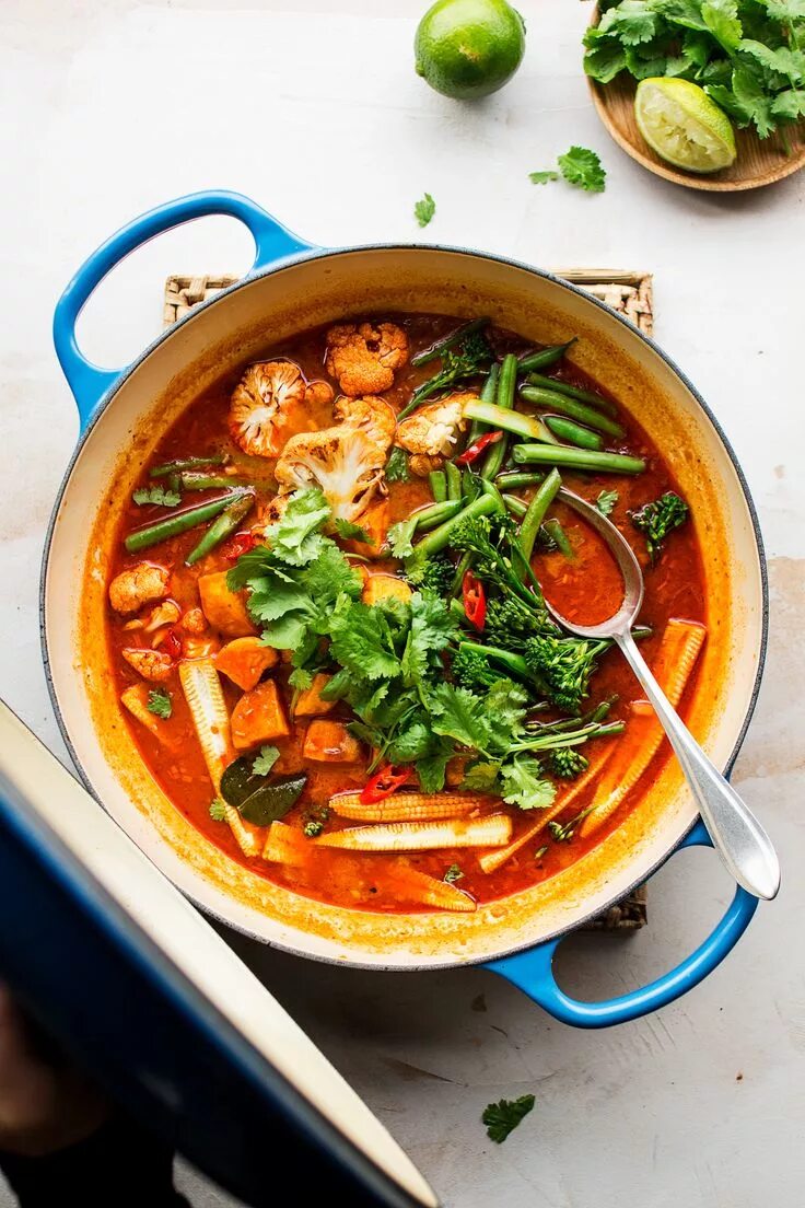 Острые супы рецепты восточной кухни с фото Vegan Thai red curry - Lazy Cat Kitchen Recipe Vegetarian recipes, Curry recipes