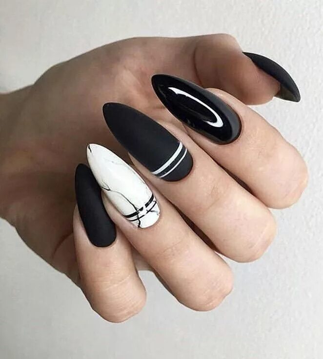 Острый черно белый маникюр Follow me if you are interested in nails ideas. There are different types of man