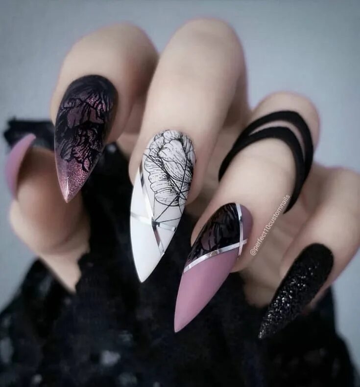 Острый маникюр с рисунком 40 Unique Matte Nail Ideas to Makeup Your Short Or Long Nails - Page 38 of 40 - 