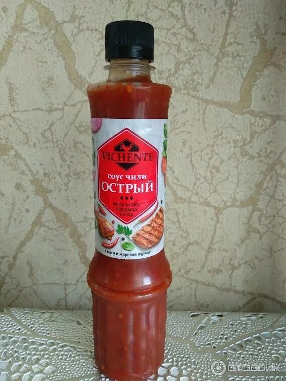 Острый соус фото Отзыв о Соус Чили Vichente Острый Рот горит, но я ем