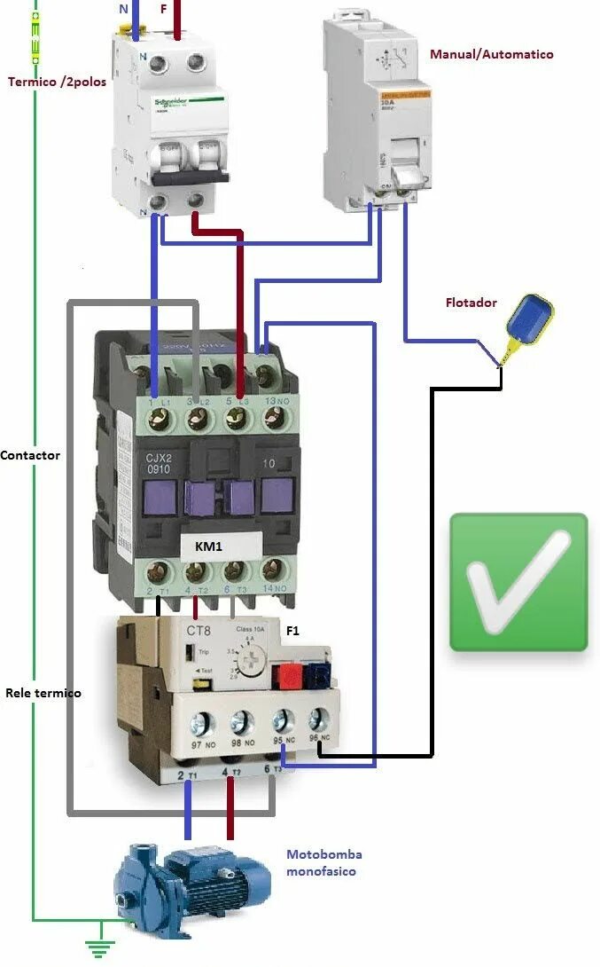 Освещение через пускатель схема подключения DIAGRAMA DE COMANDO ELÉTRICO Comandos eletricos, Diagrama de circuito eléctrico,