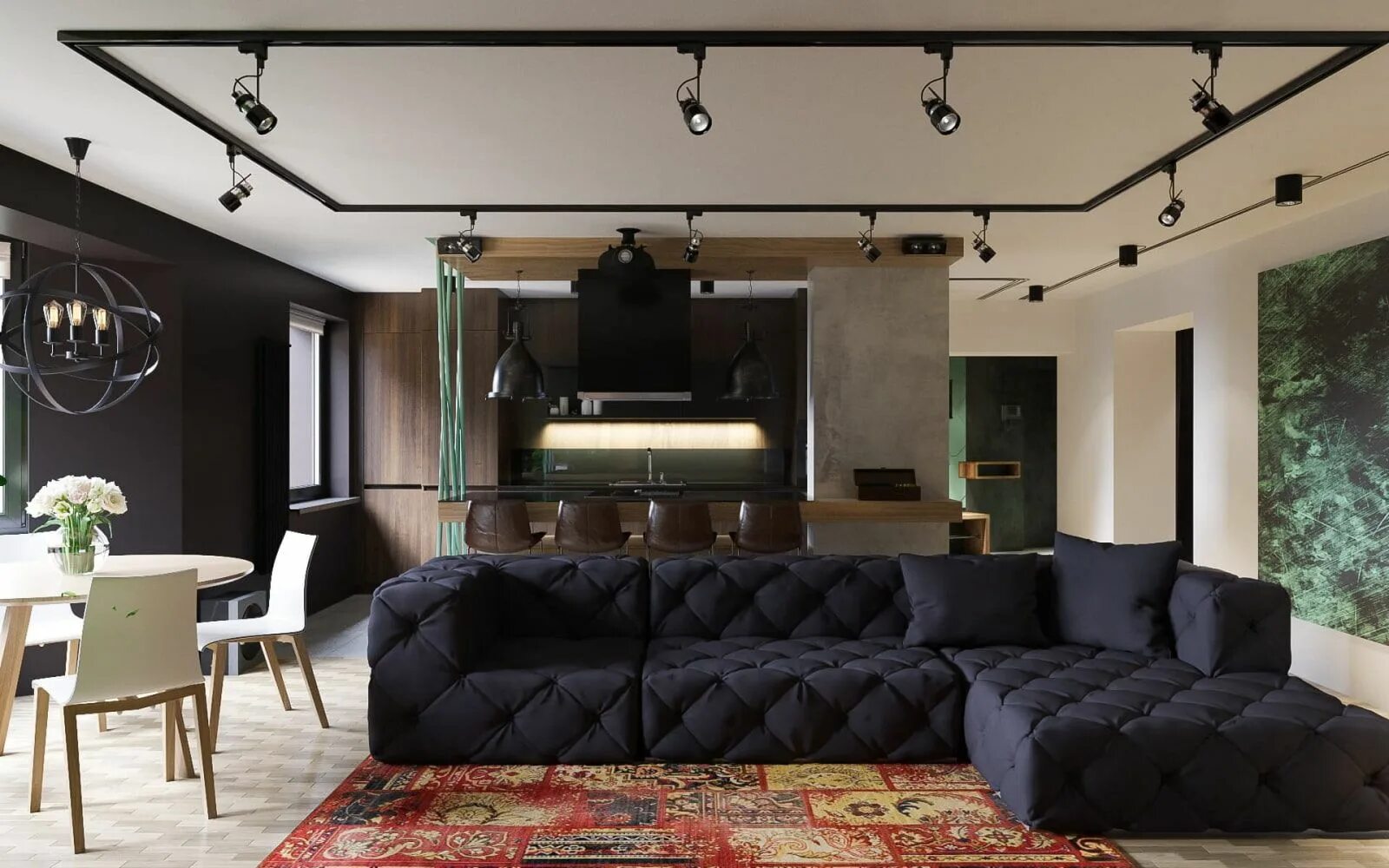 Освещение на потолке в стиле лофт Светильники на штанге в стиле лофт House design, Design, Home