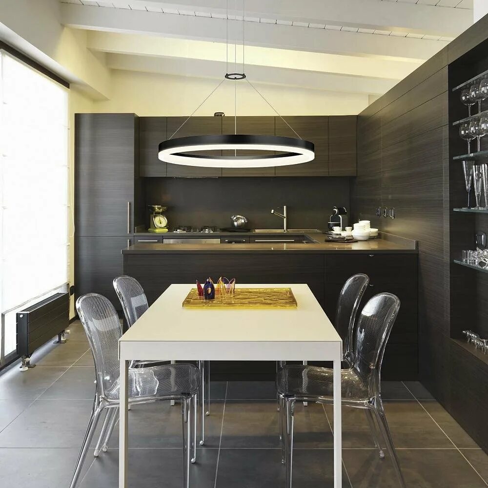 Освещение над кухонным столом фото Photo 1 of 1 in Sonneman Corona LED Ring Pendant - Dwell