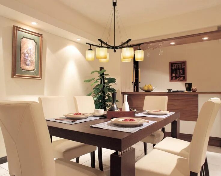 Освещение над кухонным столом фото Modern Home Kitchen Design Ideas Lindas salas de jantar, Iluminação da sala de j