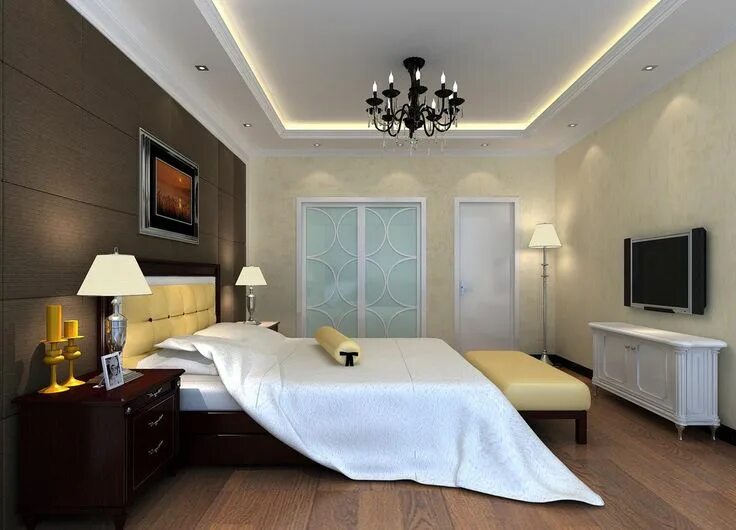 Освещение натяжных потолков спальня интерьере bedrooms with blue walls - Google Search Small bedroom remodel, Bedroom design, 