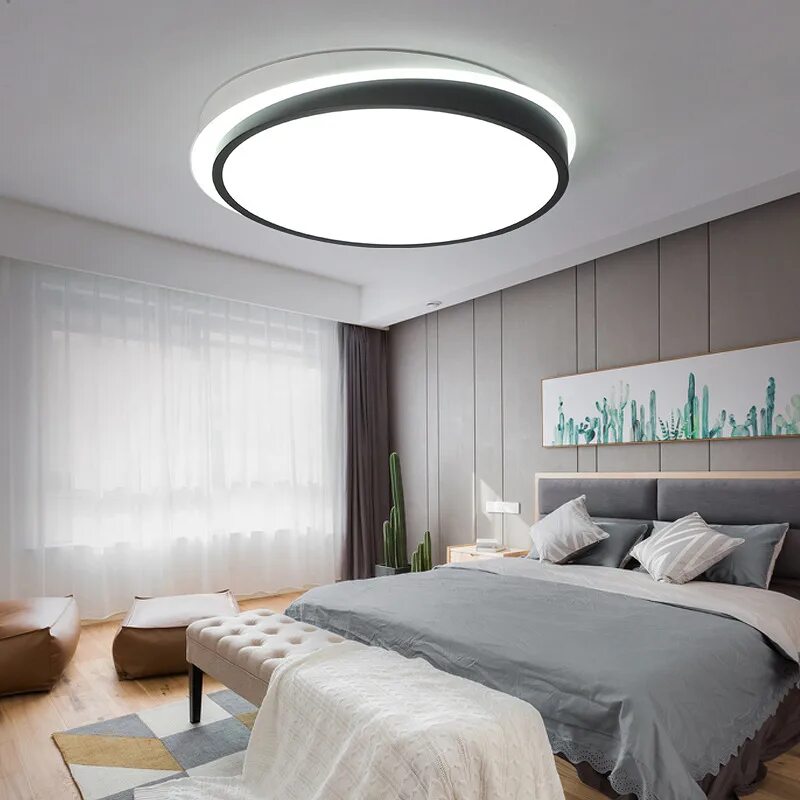 Освещение натяжных потолков спальня интерьере Black Modern Flush Ceiling Lights, High Quality Black Modern Flush Ceiling Light