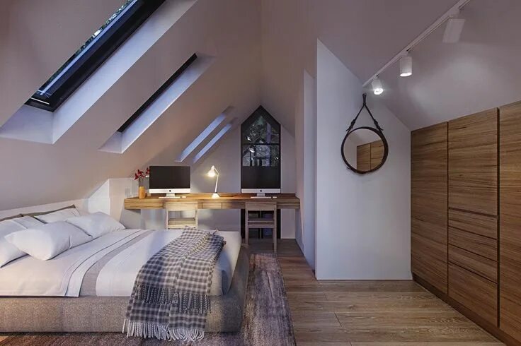 Освещение потолка мансарды фото 3 Fabulous Apartment Designs With Lofted Bedrooms Small loft bedroom, Apartment 