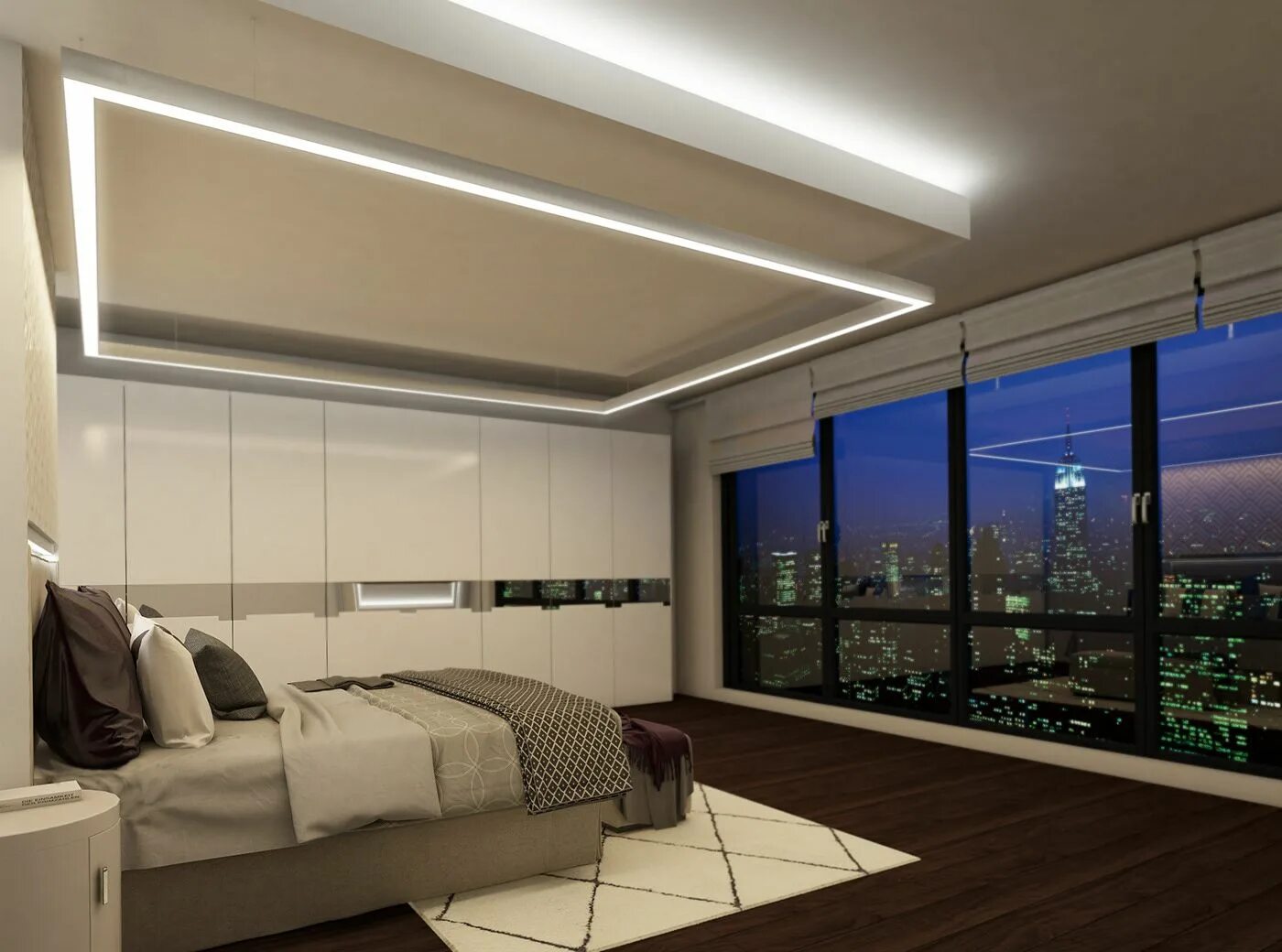 Освещение потолка спальня фото Interiors for catalog on Behance Plafond design, Interior, Luxury bedding