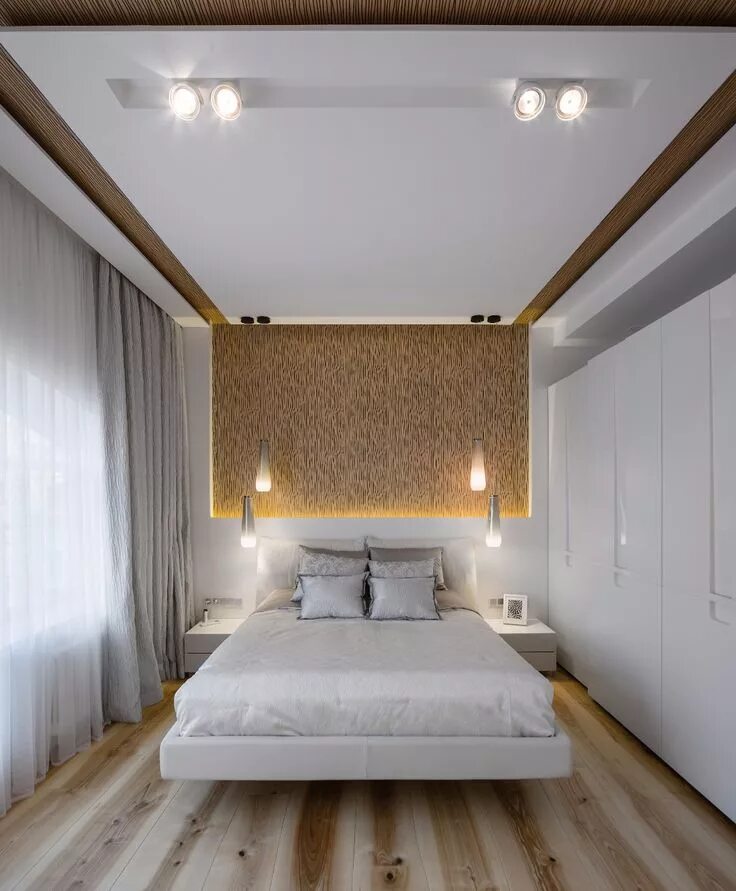 Освещение потолка спальня фото Минимализм в палитре белого Ceiling design bedroom, Bedroom interior, Ceiling de