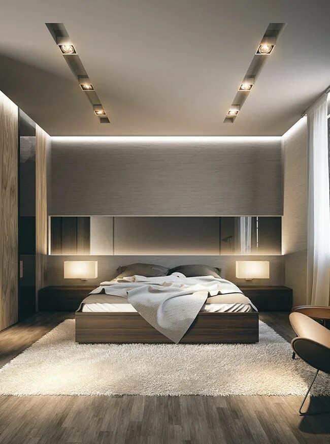 Освещение спальни в современном стиле фото дизайн 50+ Outstanding Bedrooms of Your Dreams Yatak odası iç tasarımı, Yatak odası iç 