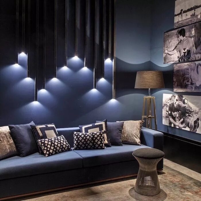 Освещение стены в интерьере ▷ 1001 + breathtaking accent wall ideas for living room Accent walls in living r