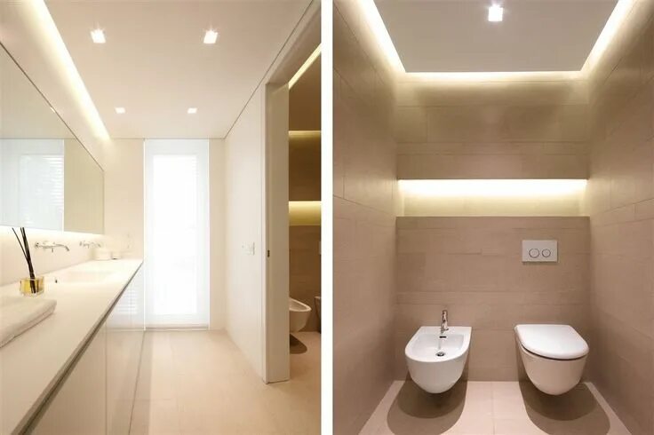 Освещение туалета фото Gallery of Jesolo Lido Pool Villa / JMA - 5 White bathroom designs, Bathroom des