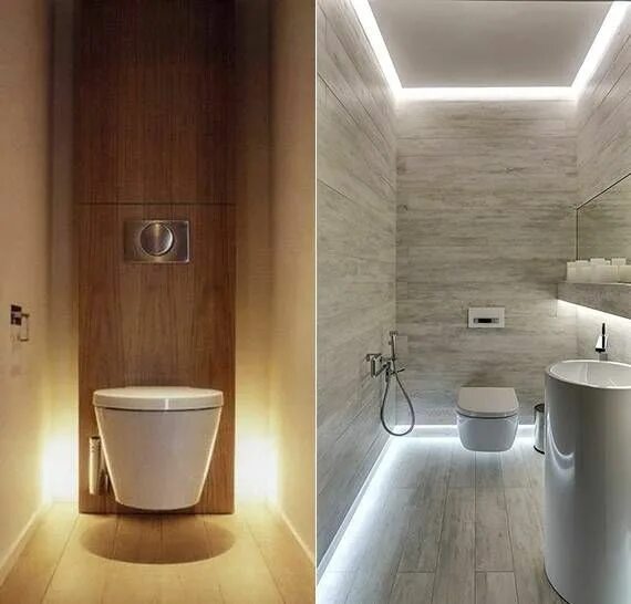 Освещение туалета фото Bad modern gestalten mit Licht - fresHouse Moderne badezimmerideen, Modernes bad