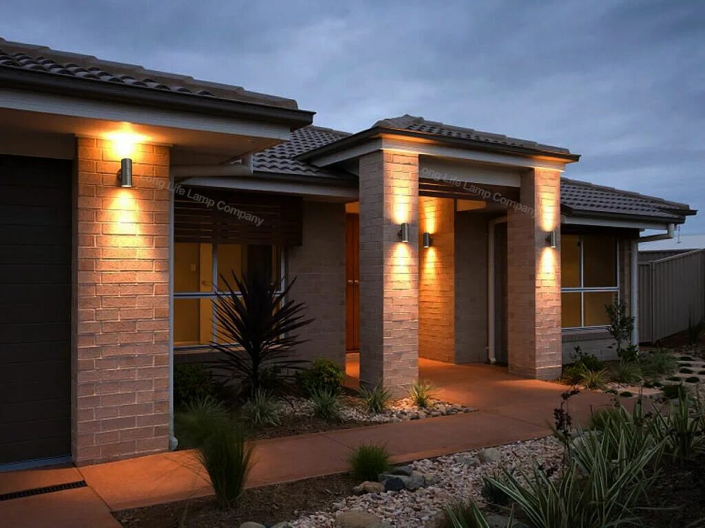 Освещение уличное частного дома на фасад фото 2 x Stainless Steel Up Down WallLight GU10 IP65 Double Outdoor Wall Light ZLC03 