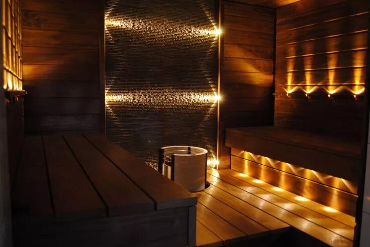 Освещение в бане фото Saunan valaistus LED-valoilla Sauna lights, Sauna shower, Sauna design