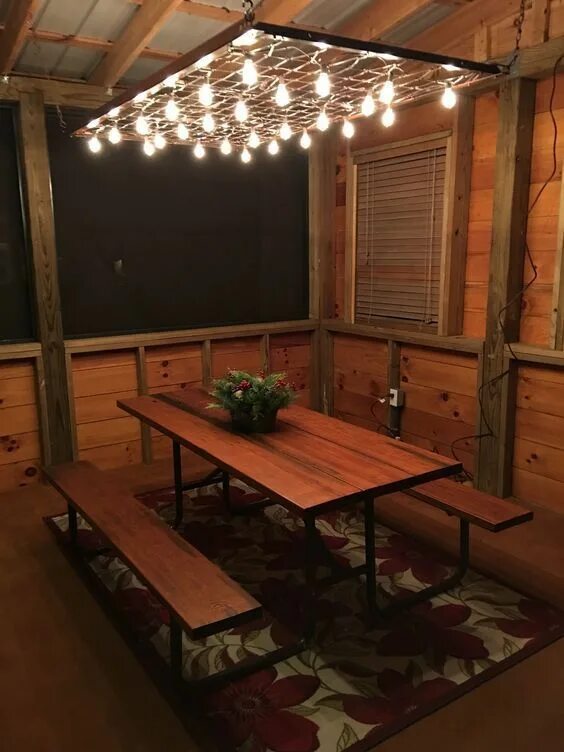 Освещение в беседке фото 6 Ways to Repurpose a Crib Spring Outdoor lighting design, Diy outdoor lighting,