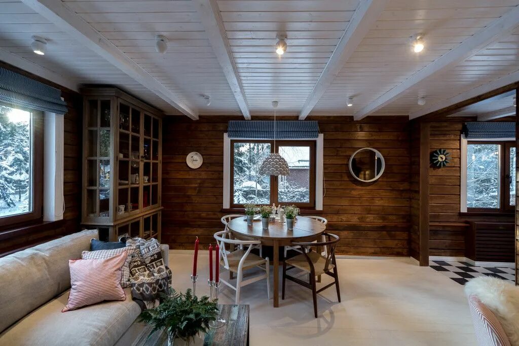Освещение в дачном доме фото Дачный ответ: "Синяя кухня у белого камина Dream house, House, Home decor