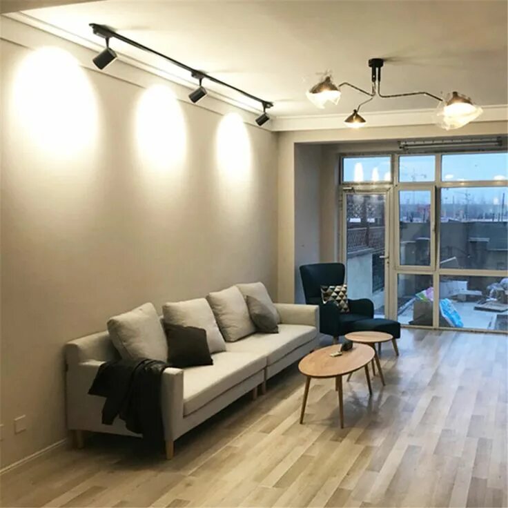 Освещение в интерьере 2024 7.6US $ 35% OFF Трековые Светильники Aluminum Ceiling Track Lights Track Light R