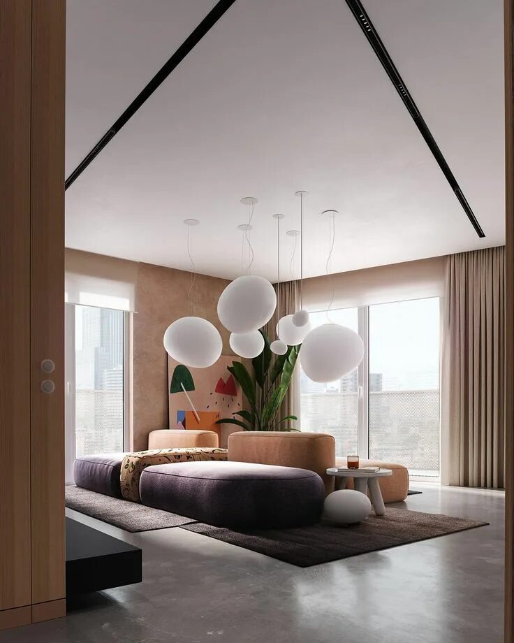 Освещение в интерьере в современном стиле Interesting Interiors Sprung From Calming Tones Of Beige Проектирование интерьер