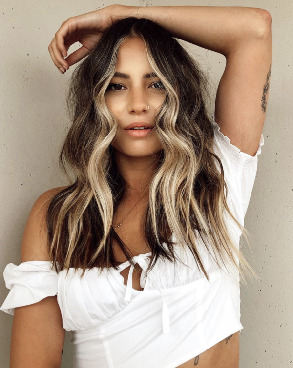 Осветление прядей на темных волосах фото BRUNETTE BOLD MONEY PIECE - Behindthechair.com Brown blonde hair, Balayage hair,