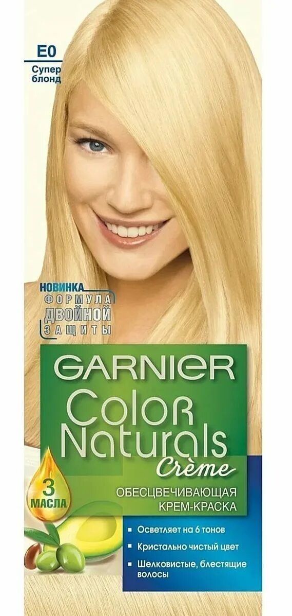 Осветляющая краска фото Краска для волос Garnier Color Naturals суперосветляющий Е0