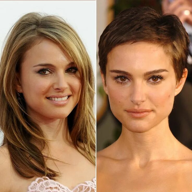 От длинных волос к короткой стрижке рассказы Natalie Portman in 2020 Short hair styles, Popular short hairstyles, Long to sho