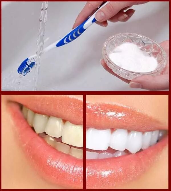 Отбелить зубы на фото онлайн бесплатно Baking Soda & Water can use to get rid of yellow and stained teeth Baking soda w