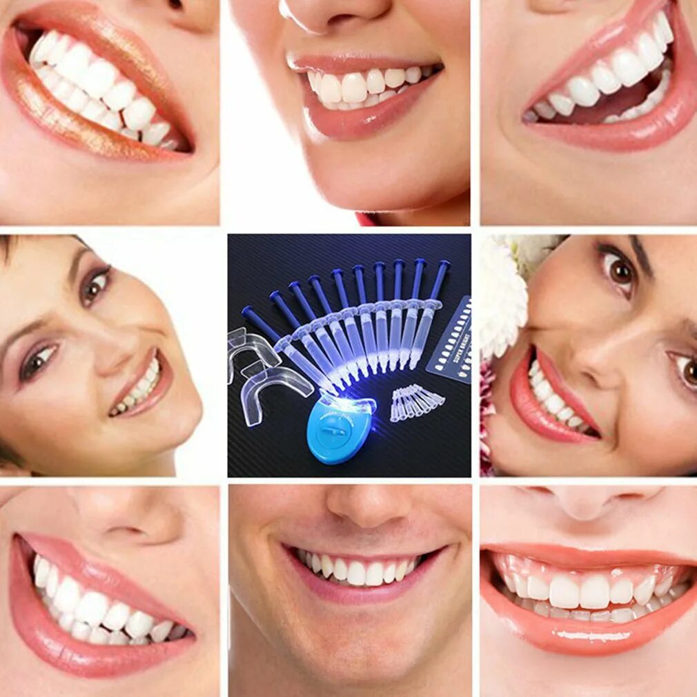 Отбеливание зубов в домашних условиях фото 10Pcs Teeth Whitening Oral Gel Kit Tooth Whitener 44% Dental Care Tool Free Ship
