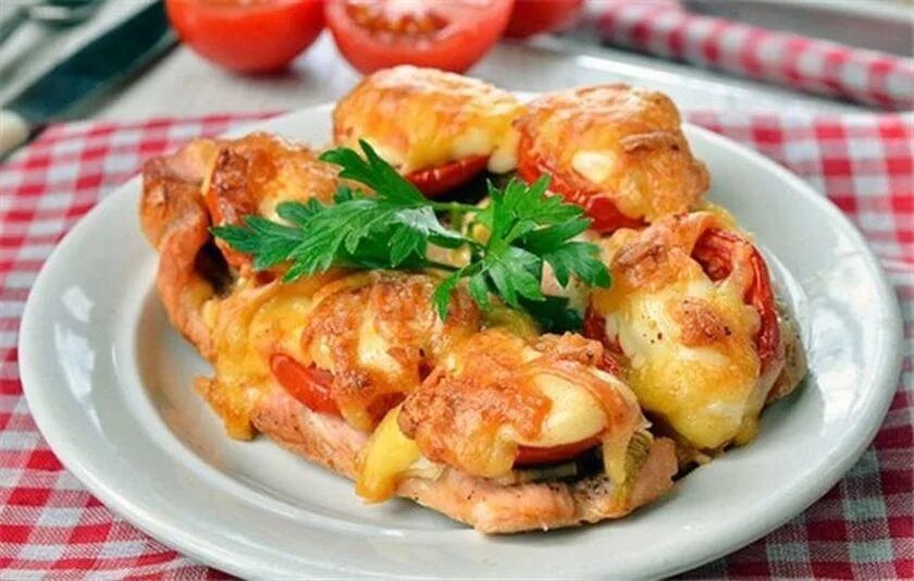 Отбивная курица в духовке рецепт фото Куриное филе запеченное в духовке с помидорами и базиликом рецепт с фото - 1000.