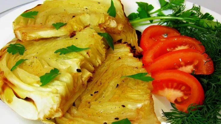 Отбивные из капусты белокочанной рецепты с фото How To Make Roasted Cabbage Slices - Simple & Quick Homemade Roasted Cabbage Ste