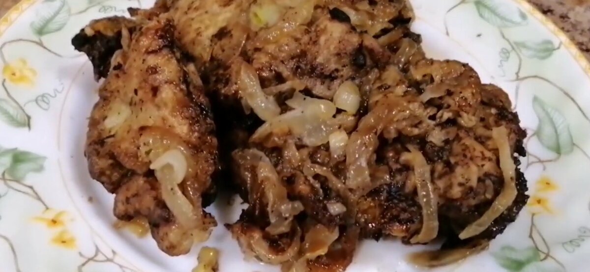 Отбивные из печени фото Нежные отбивные из ПЕЧЕНИ с жареным Лучком Кухня н̶е̶Умелой хозяйки Дзен