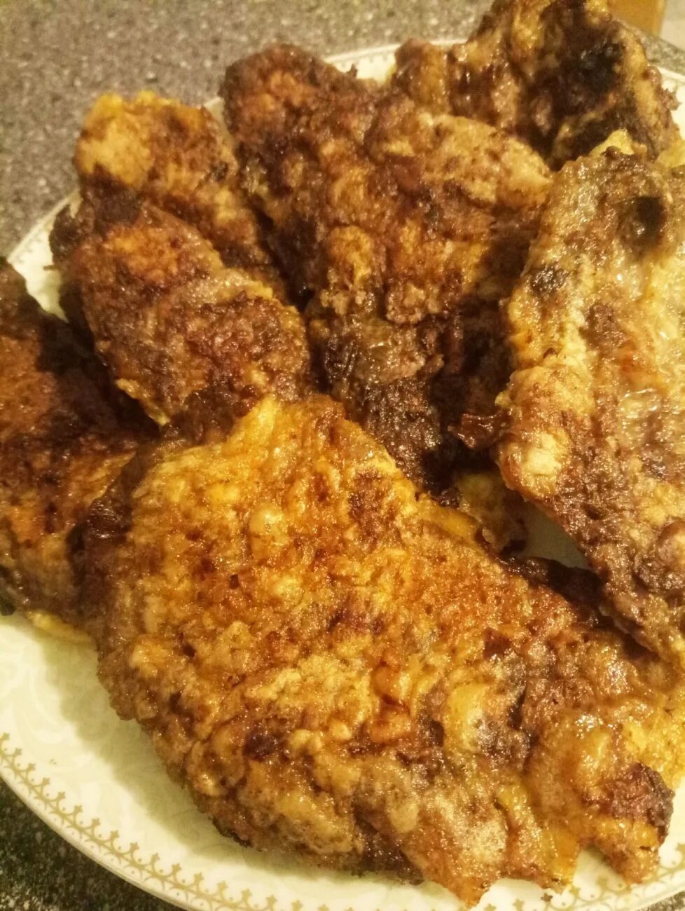 Отбивные из печени говяжьей фото Отбивные из печени - рецепт приготовления